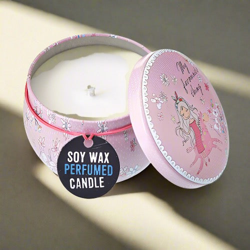 Art Tin Candle  - Friendly Messages (Parma Violet)