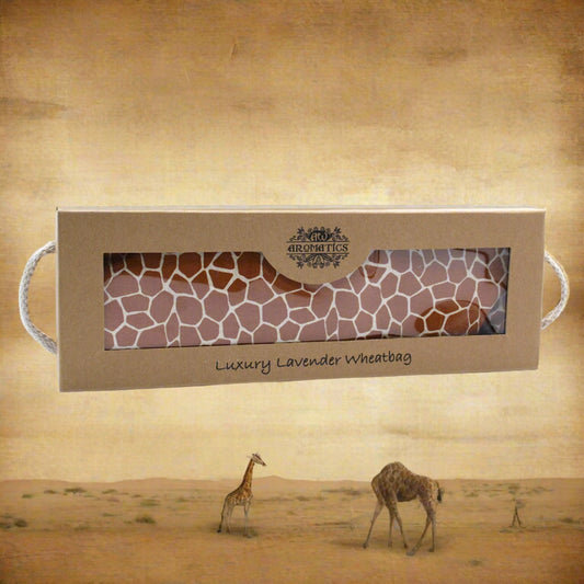 Luxury Lavender Wheat Bag in Gift Box - Madagascar Giraffe