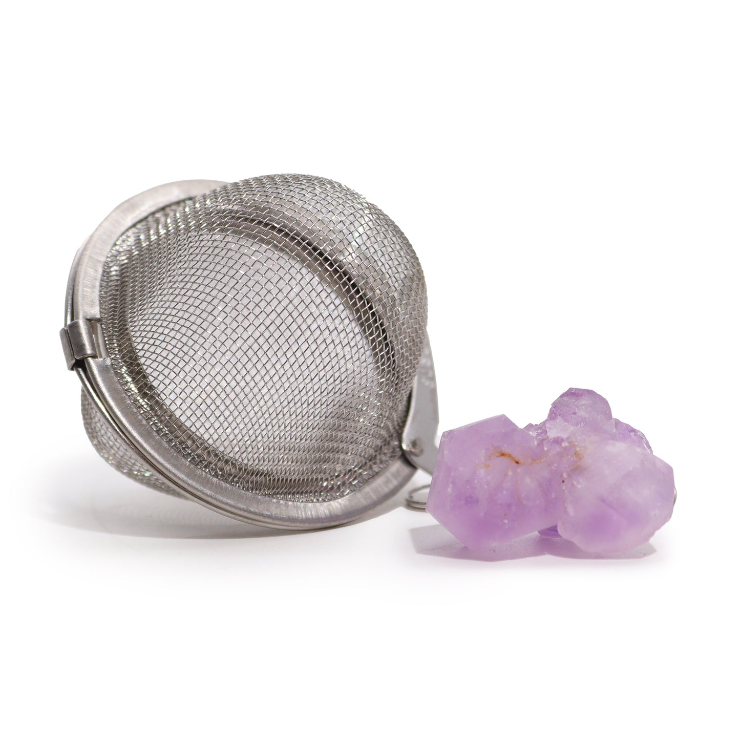 Raw Crystal Gemstone Tea Strainer - Amethyst Cluster (Serenity & Calm)