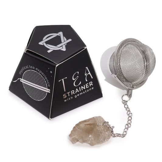 Raw Crystal Gemstone Tea Strainer - Smoky Quartz (Intuition)