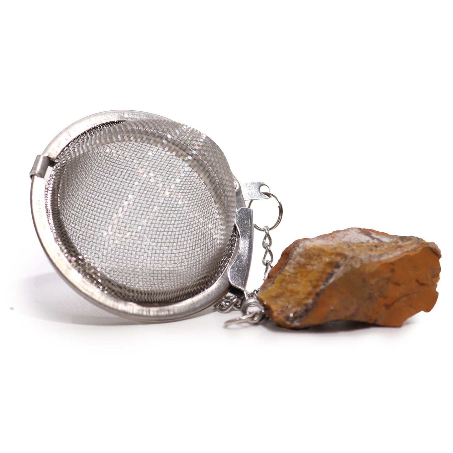 Raw Crystal Gemstone Tea Strainer - Gold Tigers Eye (Energy)