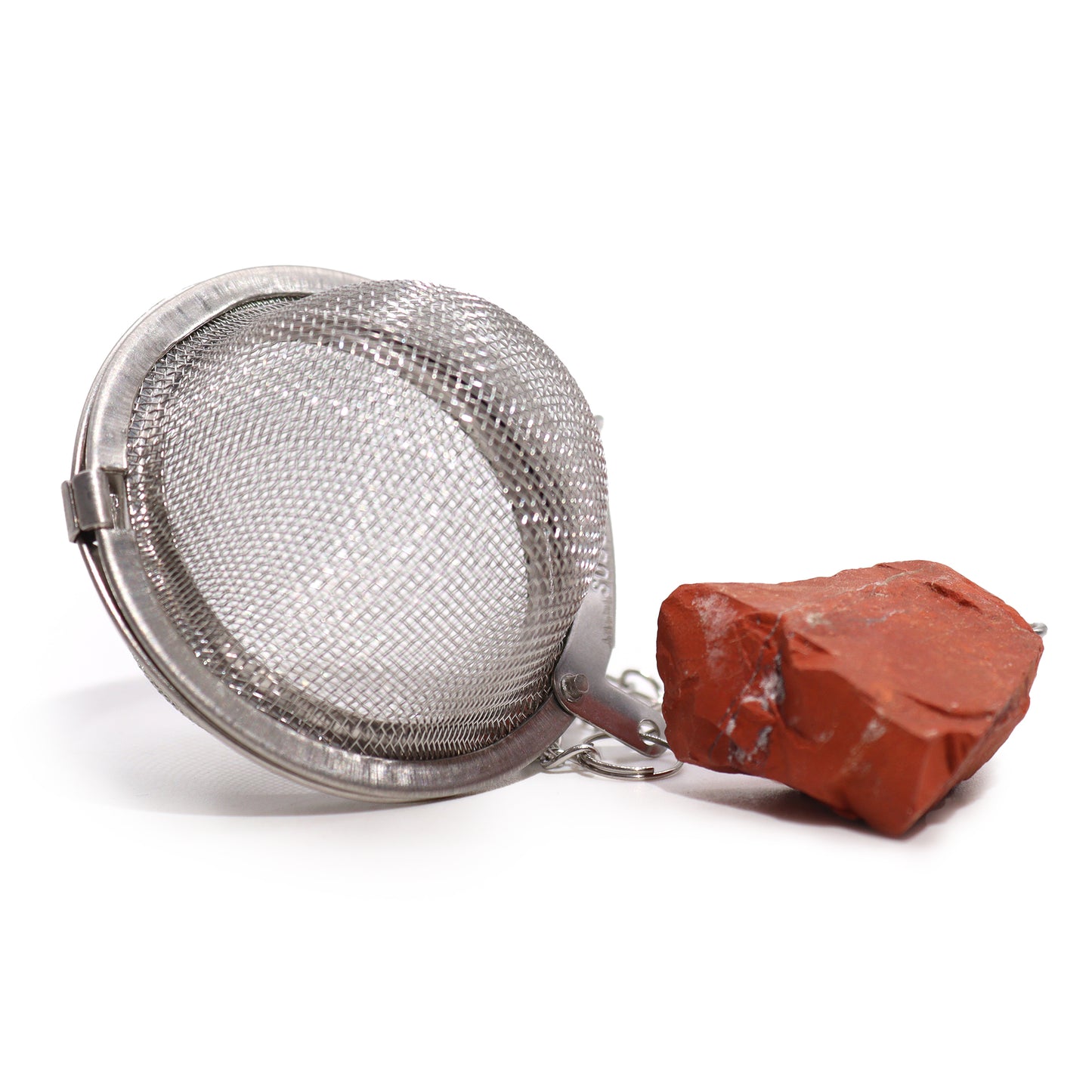 Raw Crystal Gemstone Tea Strainer - Red Jasper (Joy)