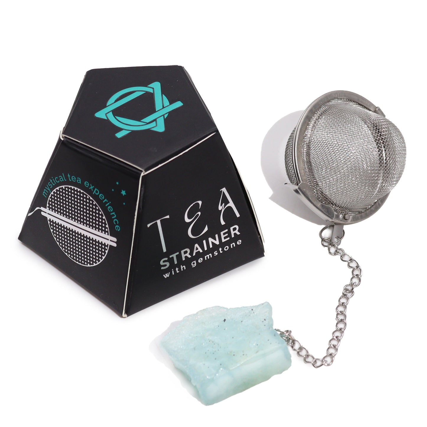 Raw Crystal Gemstone Tea Strainer - Aquamarine (Mental Clarity)