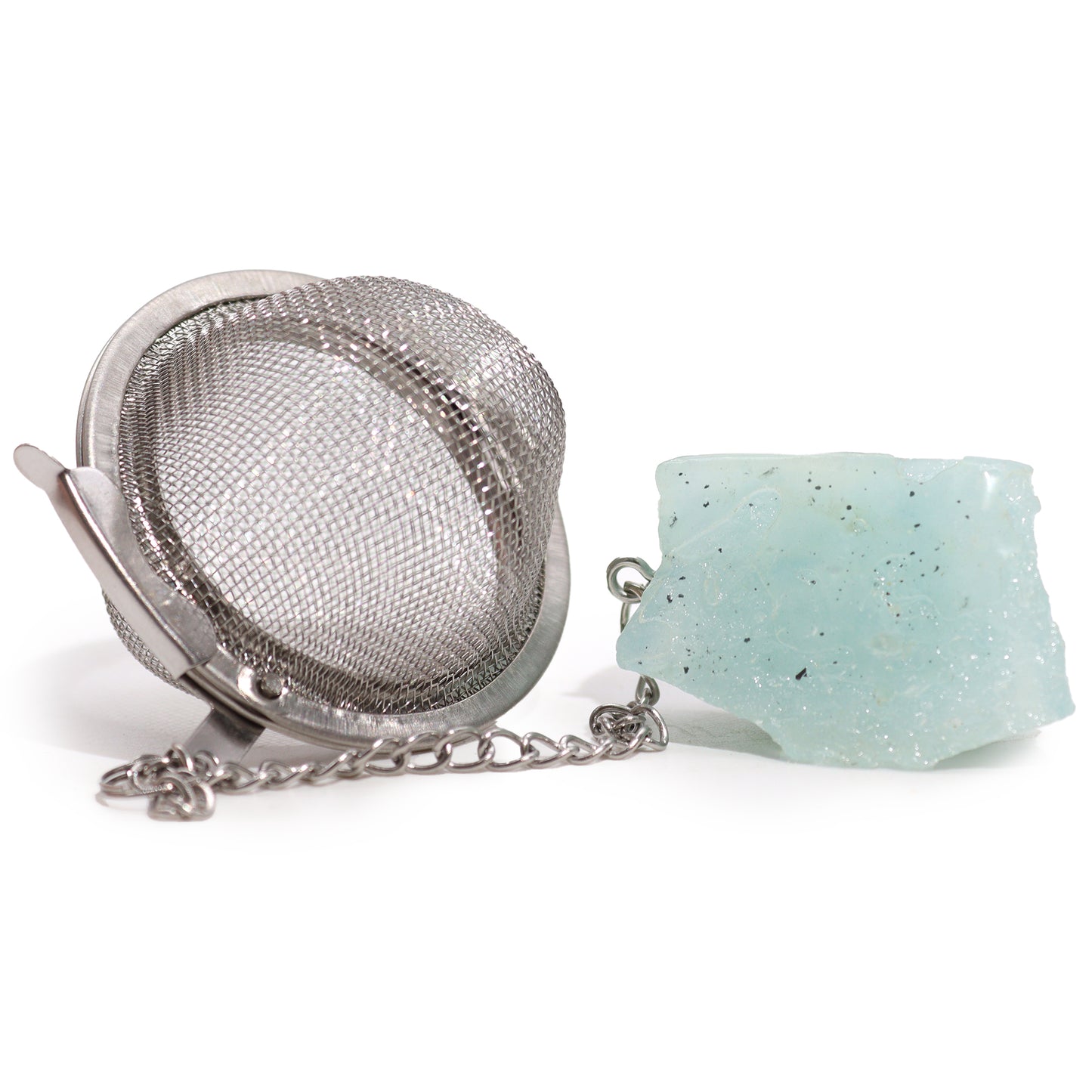 Raw Crystal Gemstone Tea Strainer - Aquamarine (Mental Clarity)