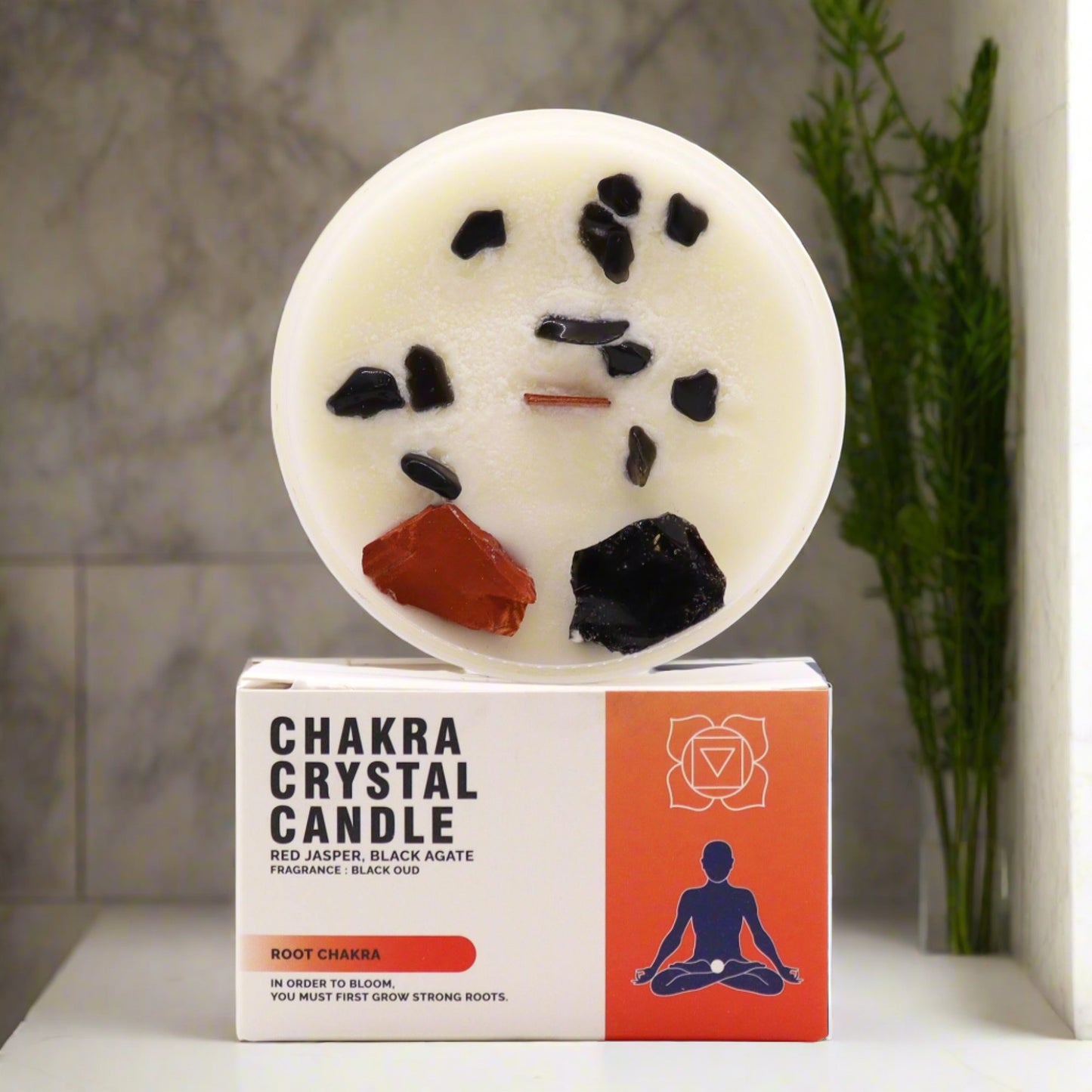 Chakra Crystal Candles - Root Chakra