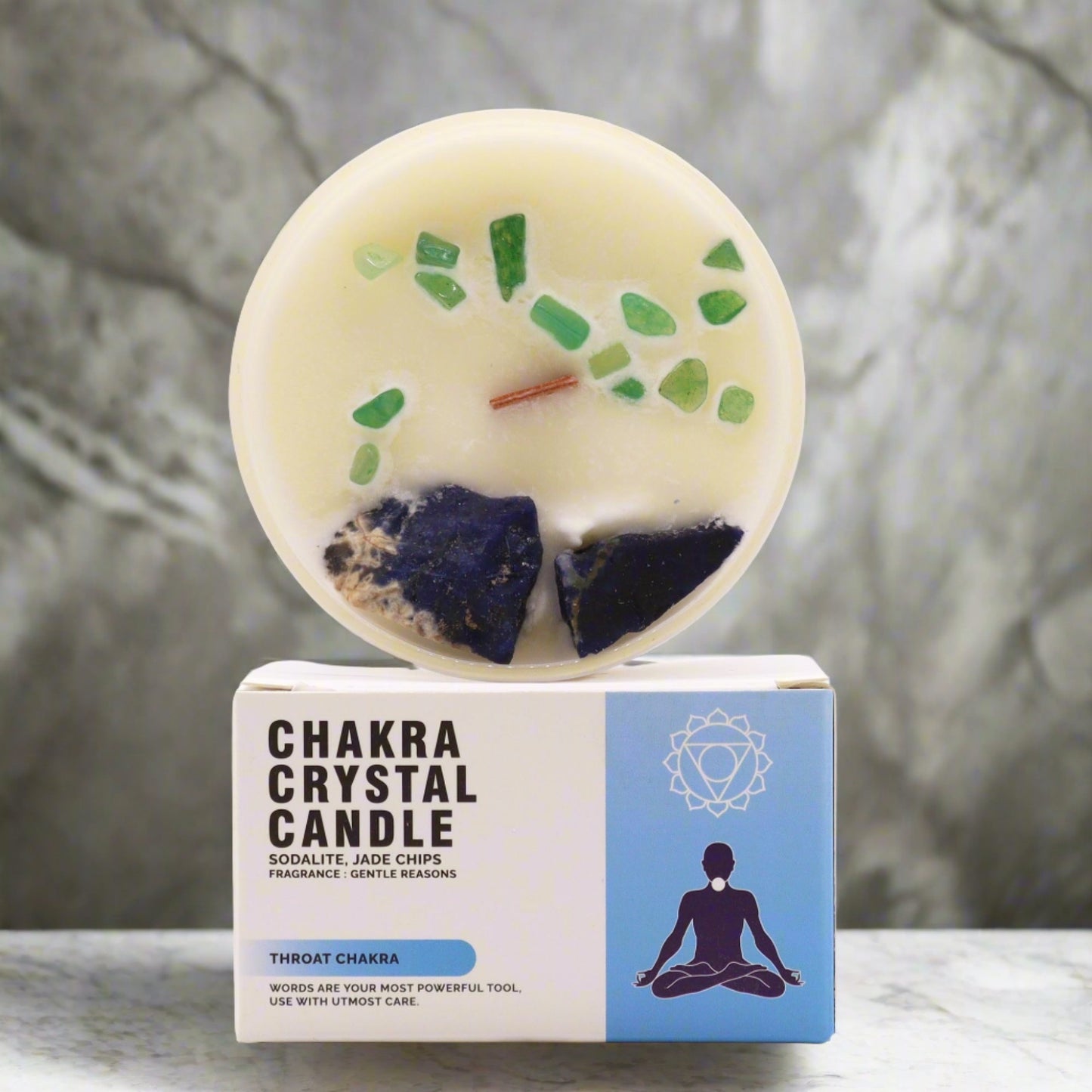 Chakra Crystal Candles - Throat Chakra