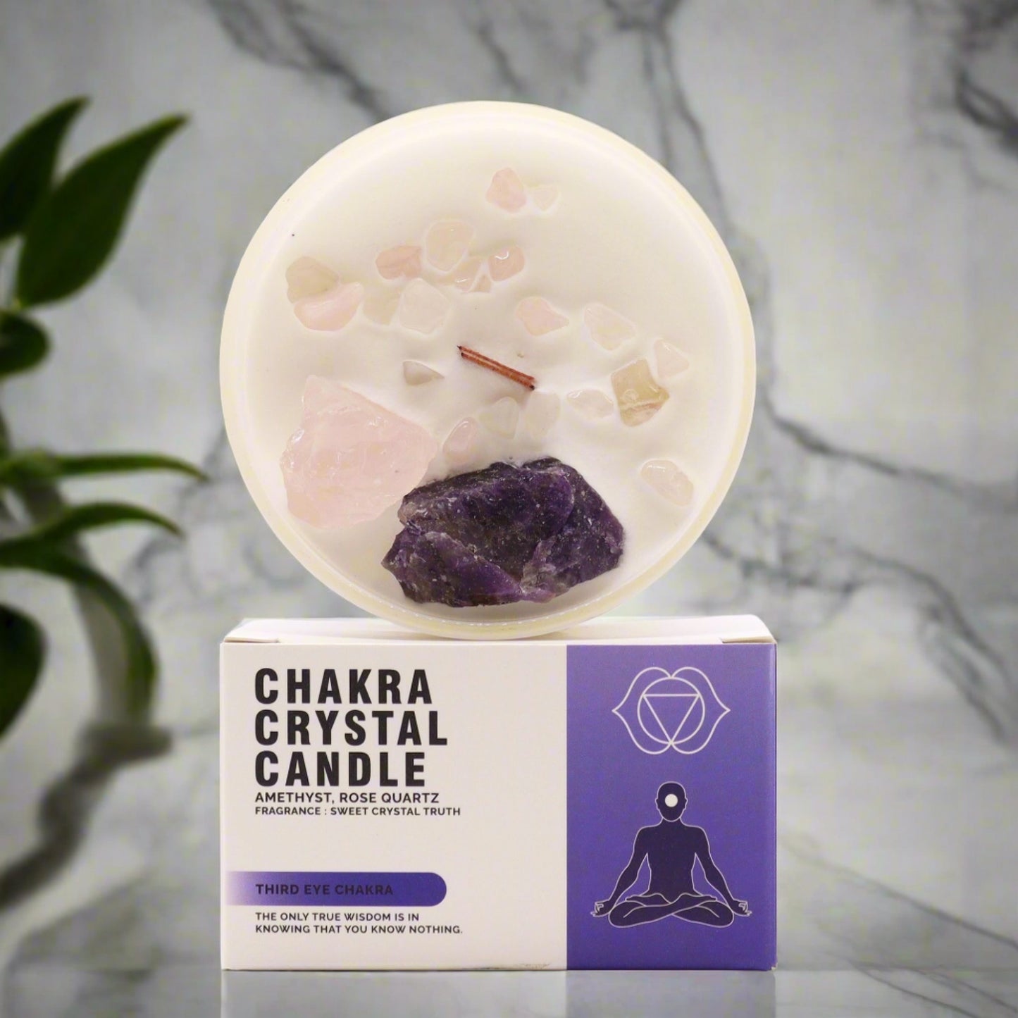 Chakra Crystal Candles - Third Eye Chakra