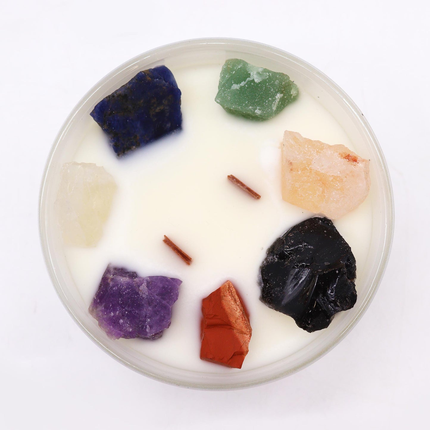 Large Chakra Crystal Candles - Seven Chakra