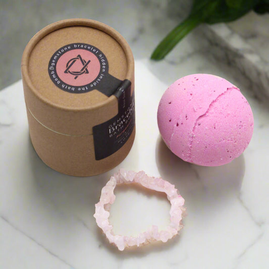 Bracelet Bath Bomb - Rose Quartz Gem