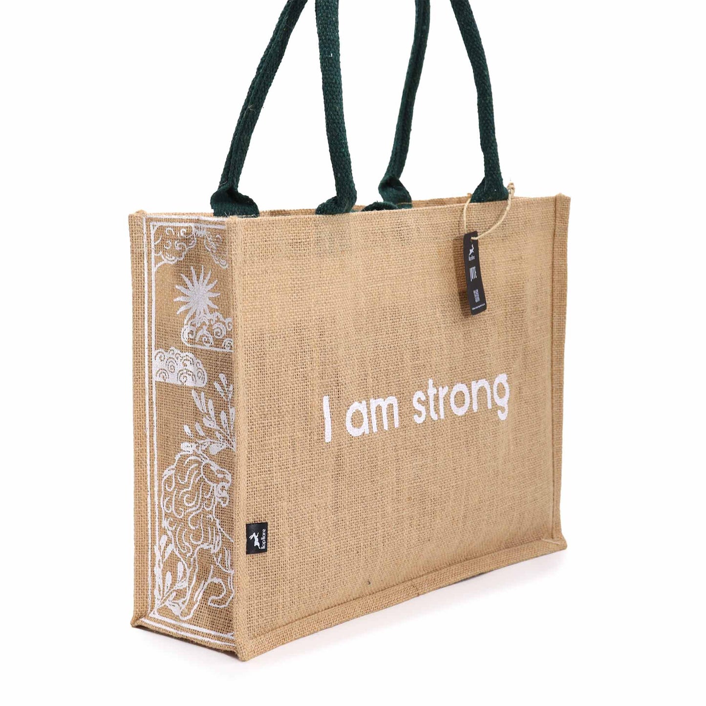 Hop Hare Jute Big Bag - I am Strong