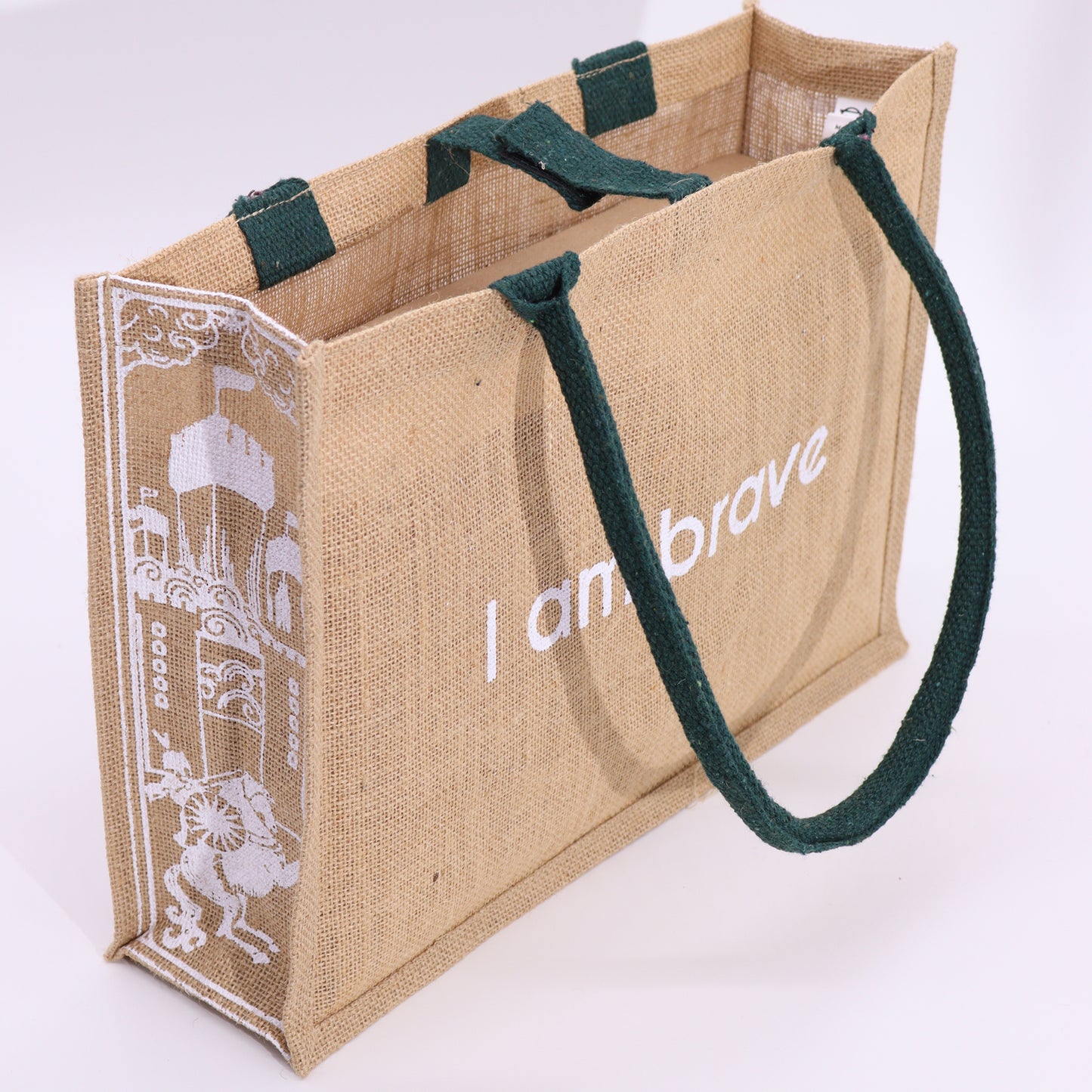 Hop Hare Jute Big Bag - I am Brave