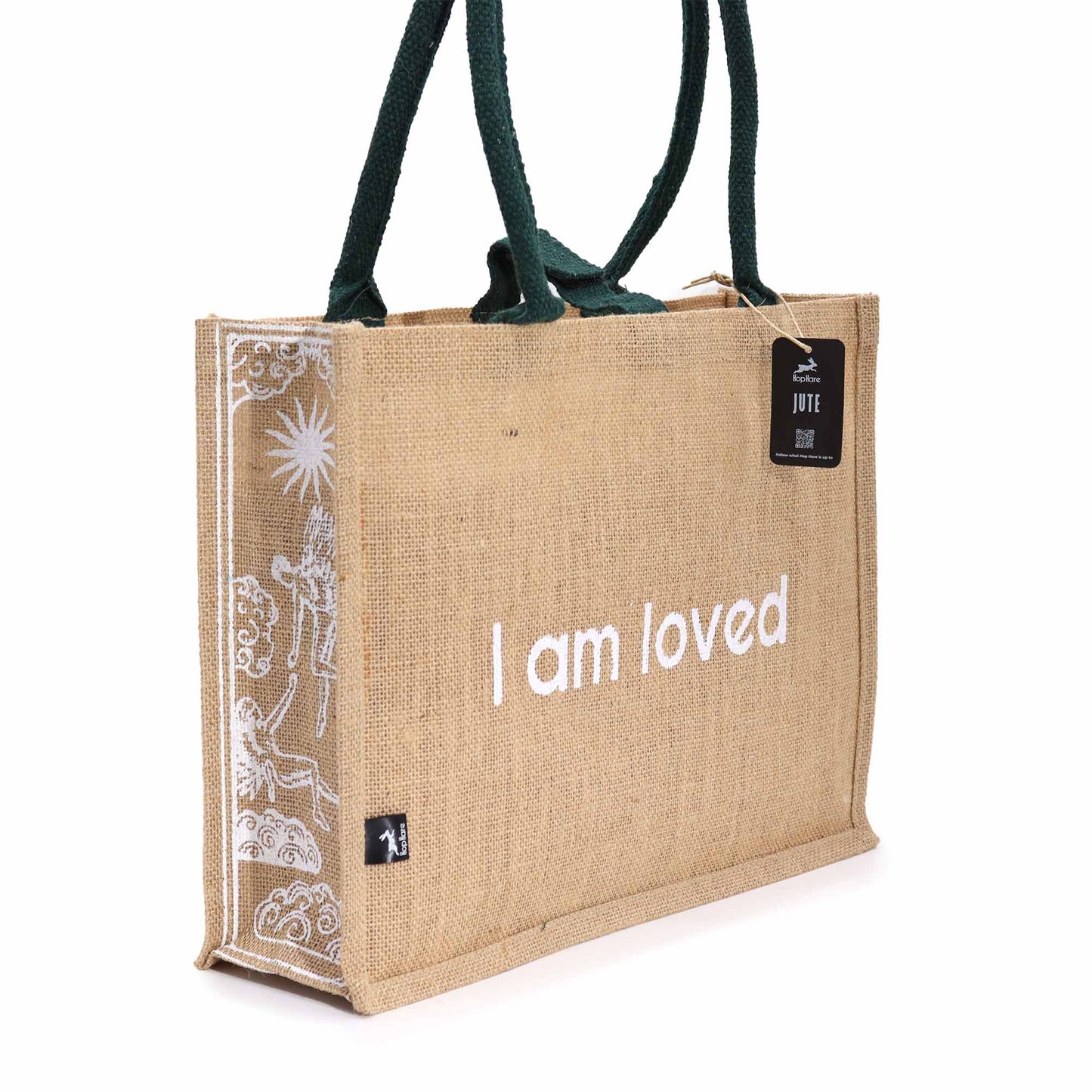 Hop Hare Jute Big Bag - I am Loved