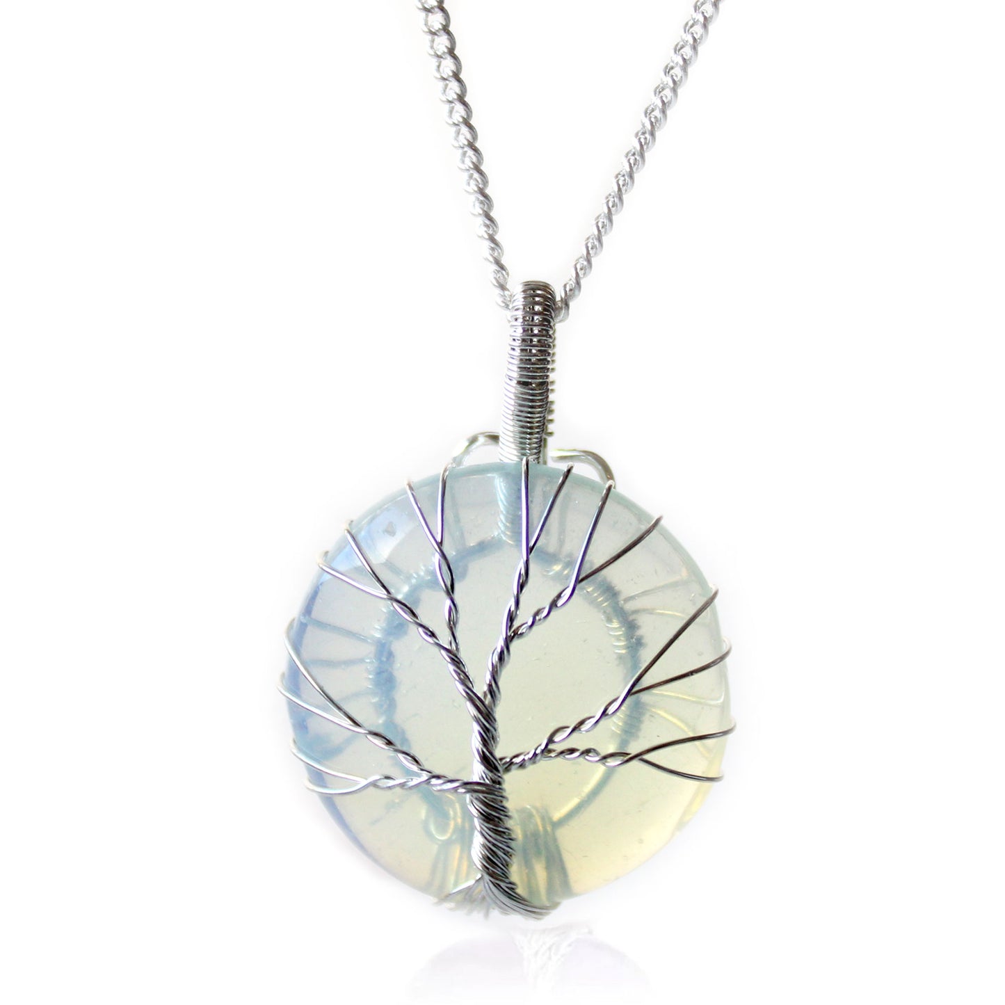 Gemstone Necklace - Tree of Life  (Opalite)