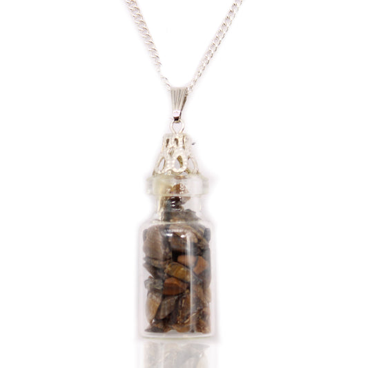 Gemstone Necklace - Bottled  (Tiger Eye)