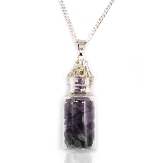 Gemstone Necklace - Bottled  (Amethyst)