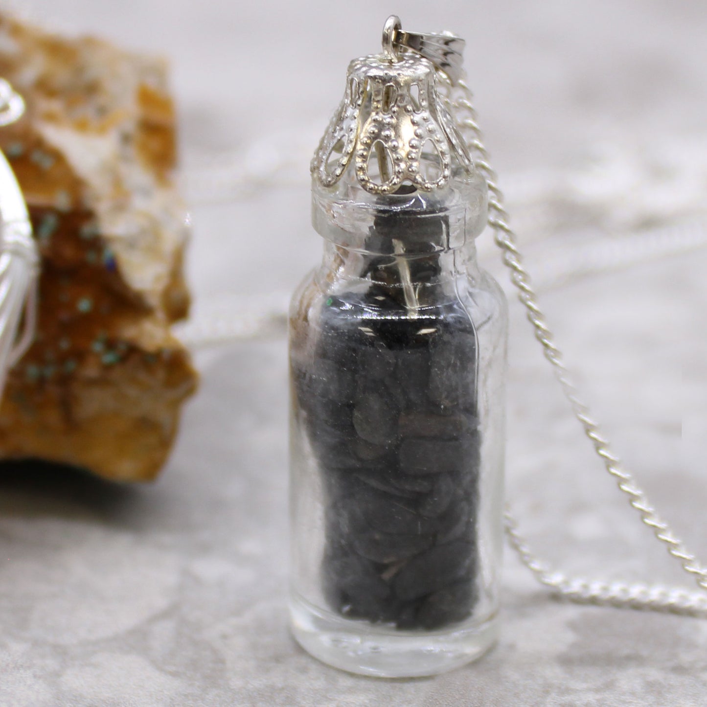 Gemstone Necklace - Bottled  (Black Onyx)