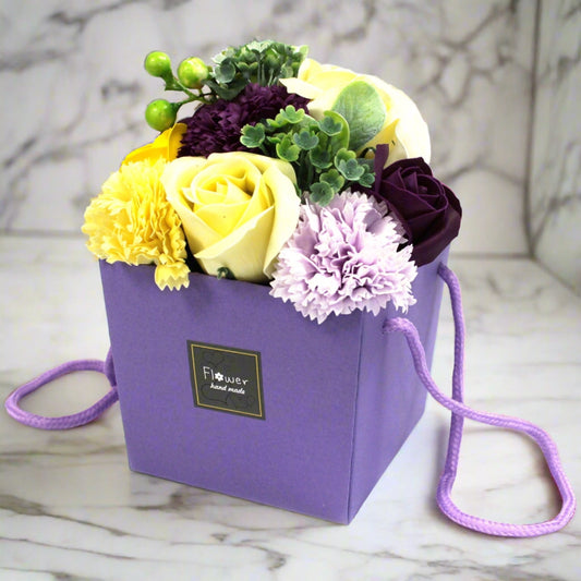 Luxury Soap Flowers Bouquet - Purple Flowers