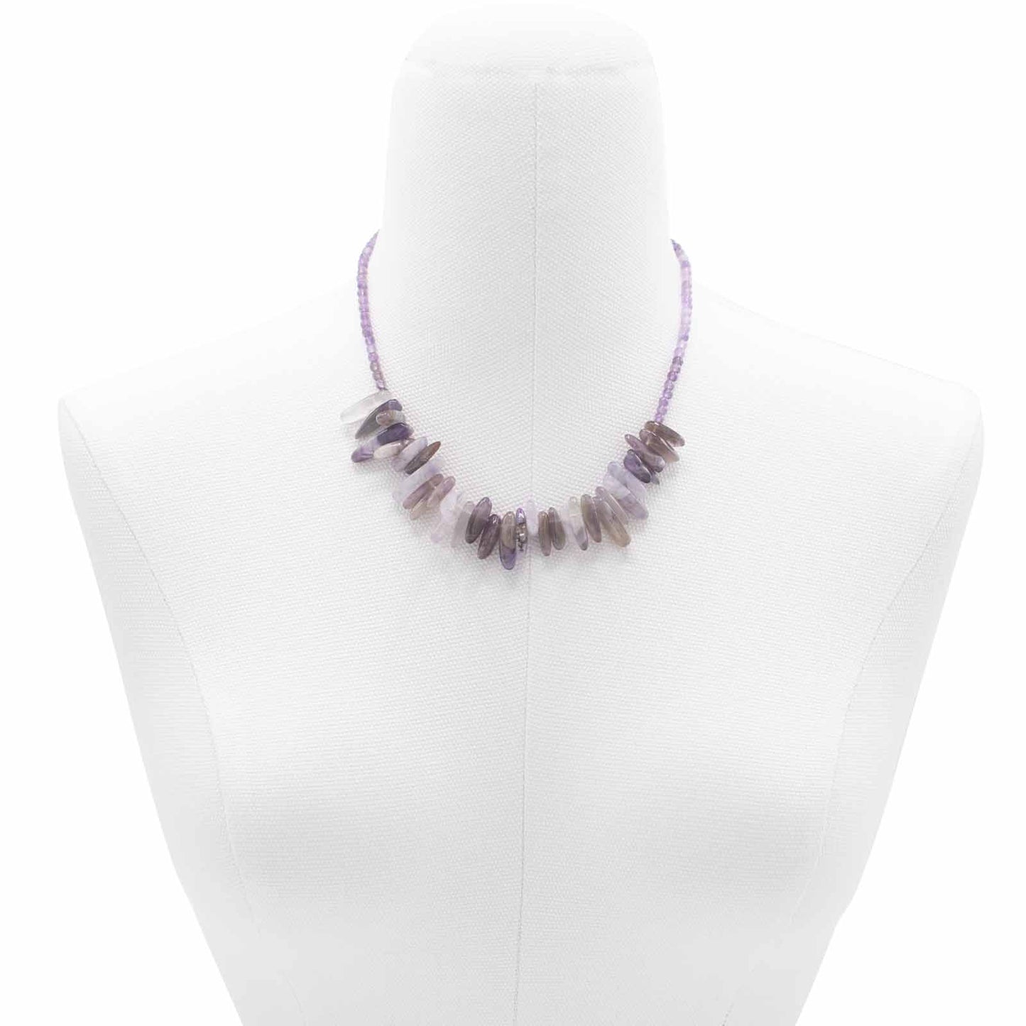 Longstone Gem Necklace -Amethyst