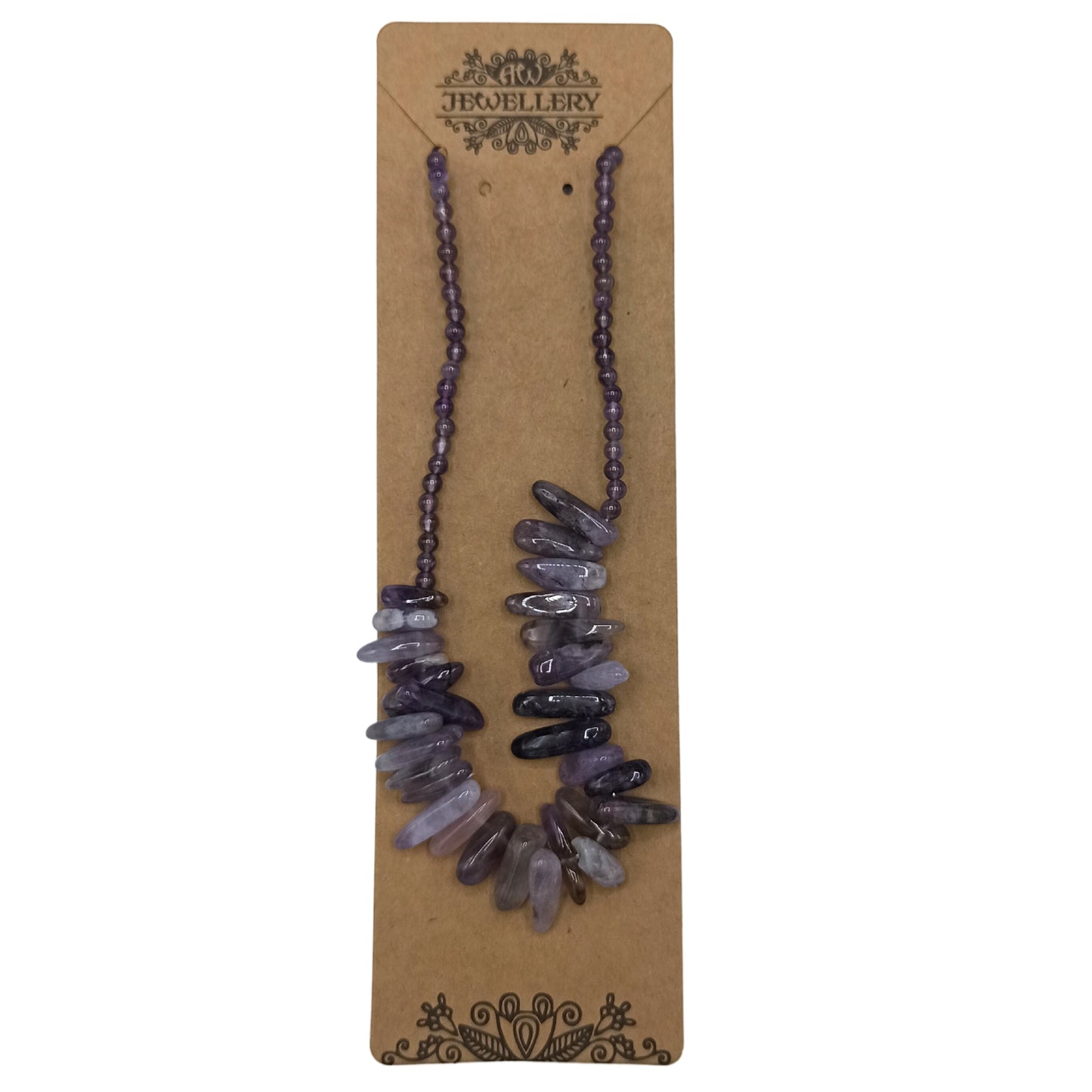 Longstone Gem Necklace -Amethyst