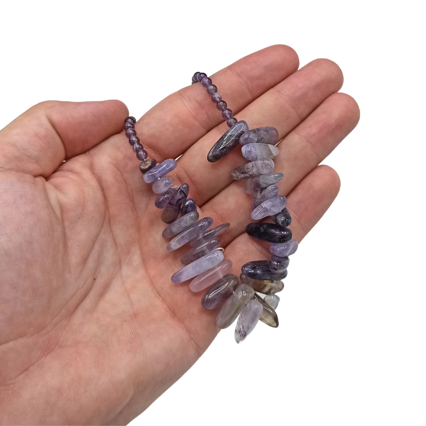 Longstone Gem Necklace -Amethyst