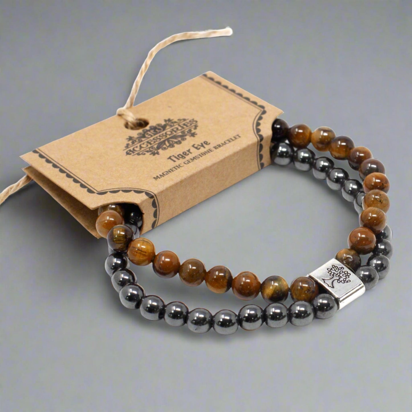 Magnetic Gemstone Bracelet - Tiger Eye