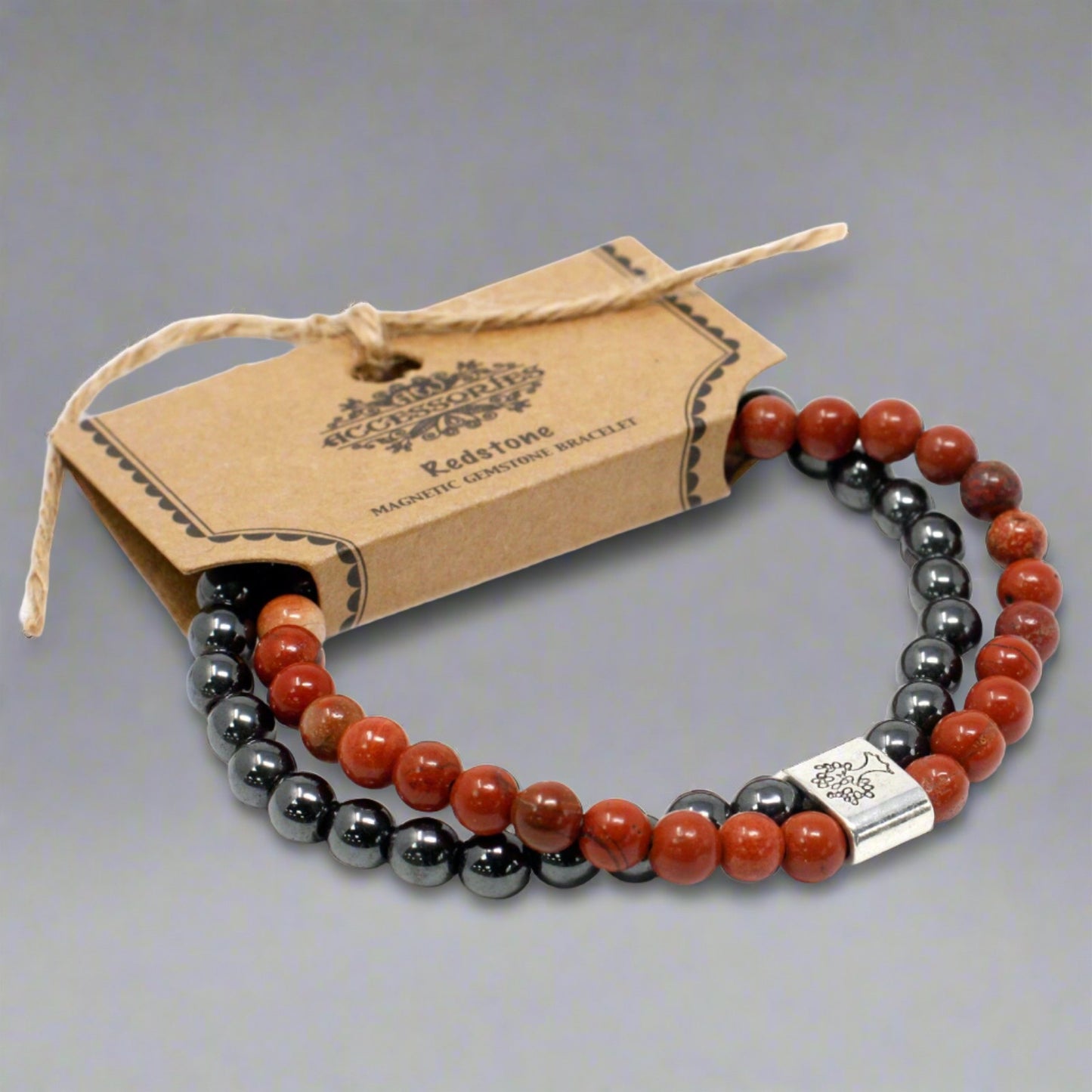 Magnetic Gemstone Bracelet - Redstone