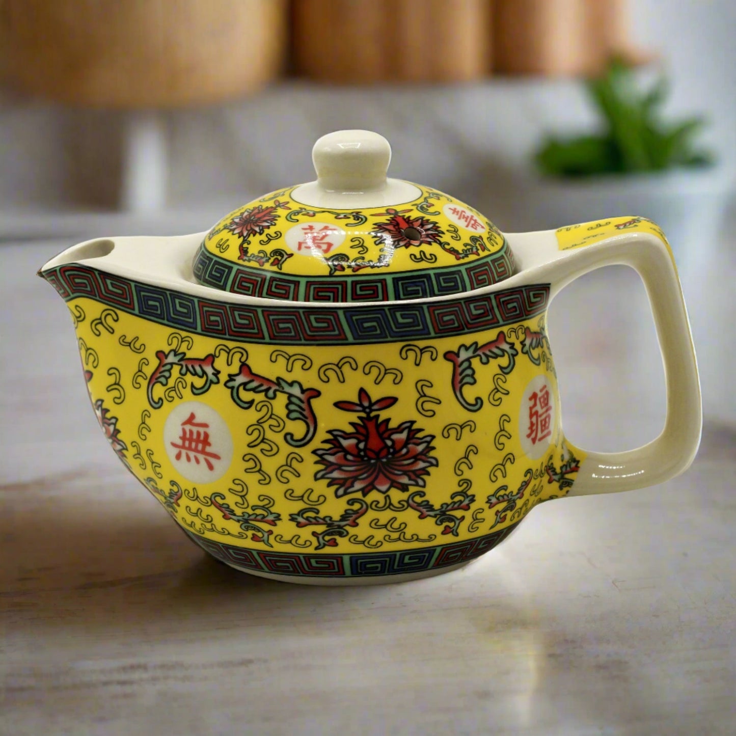 Herbal Teapot (Small) - Long Life Oriental Design