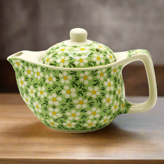 Herbal Teapot (Small) - Green Daisey