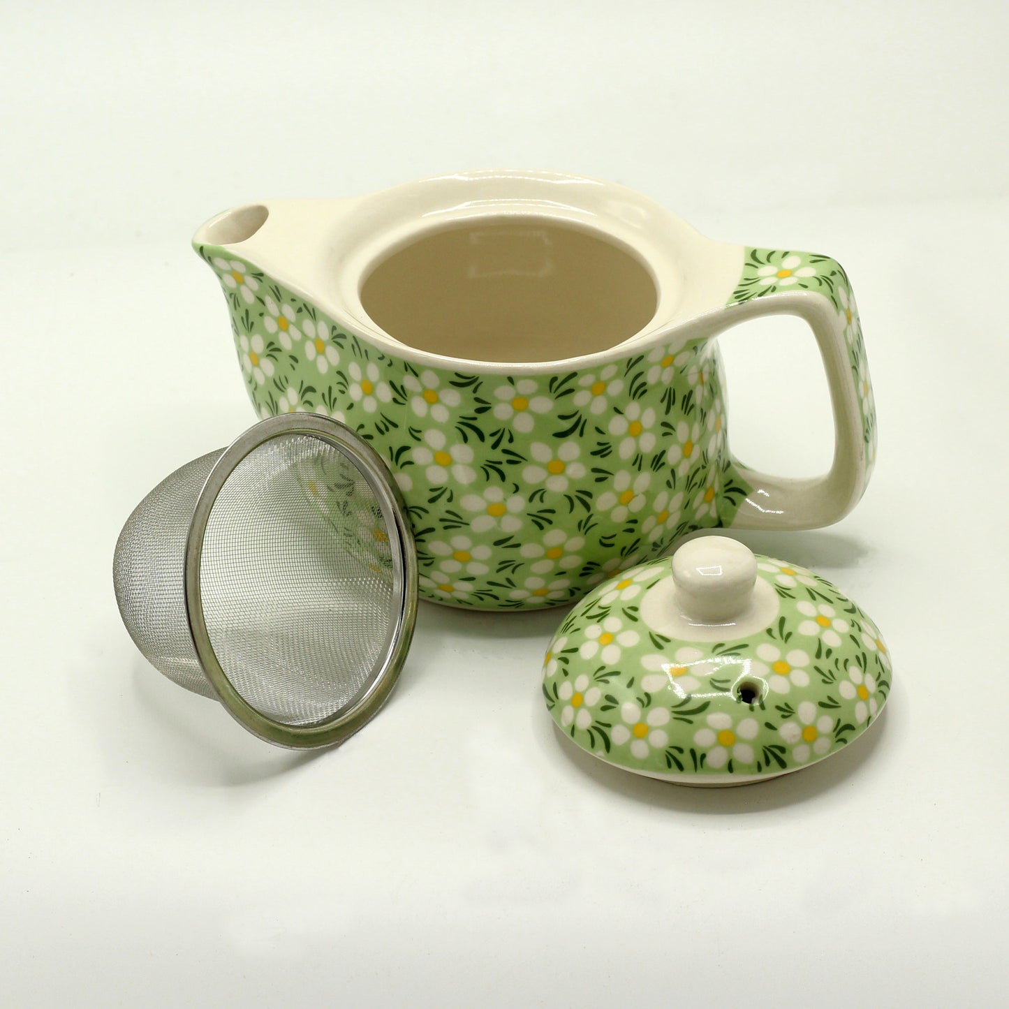 Herbal Teapot (Small) - Green Daisey