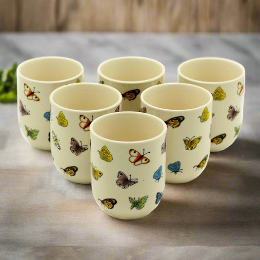 Herbal Tea Cups x6 - Butterflies